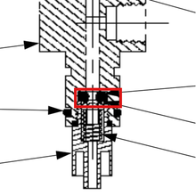 Load image into Gallery viewer, Graco D1000111 O-RING,AFLAS,102,75A - item 27 highlighted in the Graco 332091EN-C parts diagram