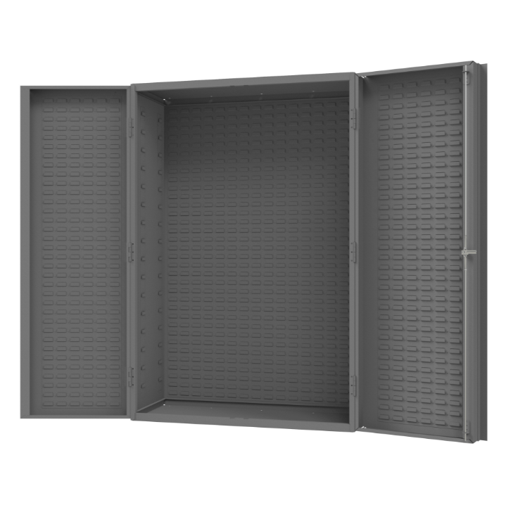 Durham DC-482472-BDLP-95 Customizable Cabinet, Louvered Panel, 14 Gauge, 48 X 24 X 72