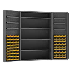 Durham DC48-724S6DS-95 Cabinet, 14 Gauge, 4 Shelves, 6 Door Trays, 72 Yellow Bins, 48 X 24 X 72