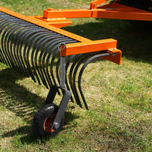 Load image into Gallery viewer, MechMaxx 84" Landscape Rake with Bolt-On Wheels &amp; 42 Tines 3 Point Hitch Tractor Attachment, LR84W