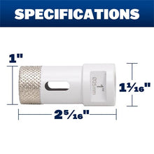 Load image into Gallery viewer, Marshalltown DTT10 1" (25mm) DIAMOND HOLE SAW FOR GRINDER (10/Pack)