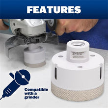 Load image into Gallery viewer, Marshalltown DTT212 2-1/2" (64mm) DIAMOND HOLE SAW FOR GRINDER (5/Pack)