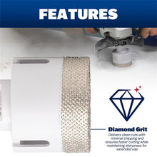 Load image into Gallery viewer, Marshalltown DTT30 3" (76mm) DIAMOND HOLE SAW FOR GRINDER (5/Pack)