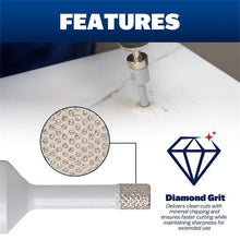 Load image into Gallery viewer, Marshalltown DTT516 5/16" (8mm) DIAMOND HOLE SAW FOR GRINDER (10/Pack)