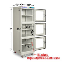 Load image into Gallery viewer, MechMaxx 20-60% RH Electronic Dry Cabinet 730L ESD Desiccator Cabinet Low Humidity Storage, White, EDC730AW