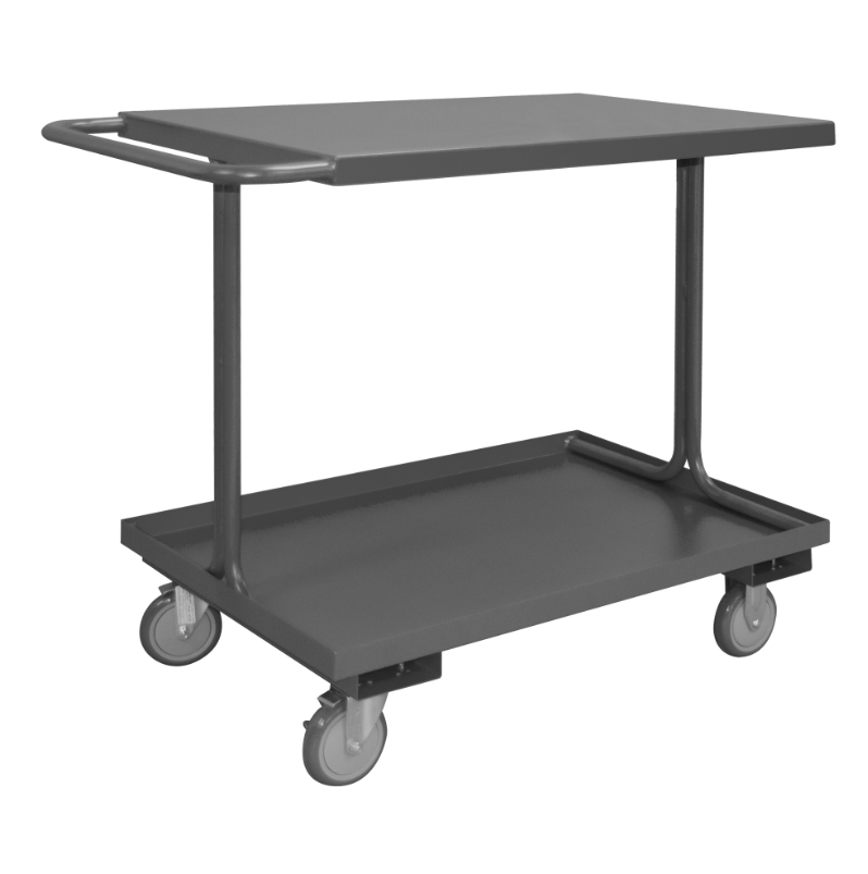 Durham EAS-1836-95 Easy Access Shelf Cart, 2 Shelves, 18 X 42 X 35-13/16