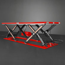 Load image into Gallery viewer, MechMaxx Stationary Electric Hydraulic Parallel Double Scissor Lift Table 6600lb Capacity, 112.9" x 39.4"Platform, 34.3"Lift Height, UL Certified Motor, ELT66P