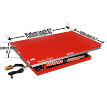 Load image into Gallery viewer, MechMaxx 4400 lb Capacity Stationary Electric Hydraulic Double Scissor Lift Table - 63" x 39.4" Platform, 70.1" Lift Height, UL Certified Motor, ELTD44L