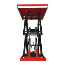 Load image into Gallery viewer, MechMaxx 4400 lb Capacity Stationary Electric Hydraulic Double Scissor Lift Table - 63" x 39.4" Platform, 70.1" Lift Height, UL Certified Motor, ELTD44L