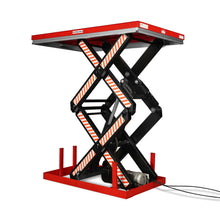 Load image into Gallery viewer, MechMaxx 4400 lb Capacity Stationary Electric Hydraulic Double Scissor Lift Table - 63" x 39.4" Platform, 70.1" Lift Height, UL Certified Motor, ELTD44L