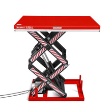 Load image into Gallery viewer, MechMaxx 4400 lb Capacity Stationary Electric Hydraulic Double Scissor Lift Table - 63" x 39.4" Platform, 70.1" Lift Height, UL Certified Motor, ELTD44L