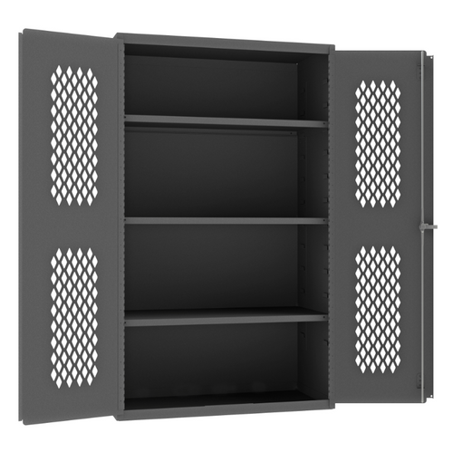 Durham EMDC-362472-95 Ventilated Shelves Cabinet, 14 Gauge, 3 Shelves, 36 X 24 X 72