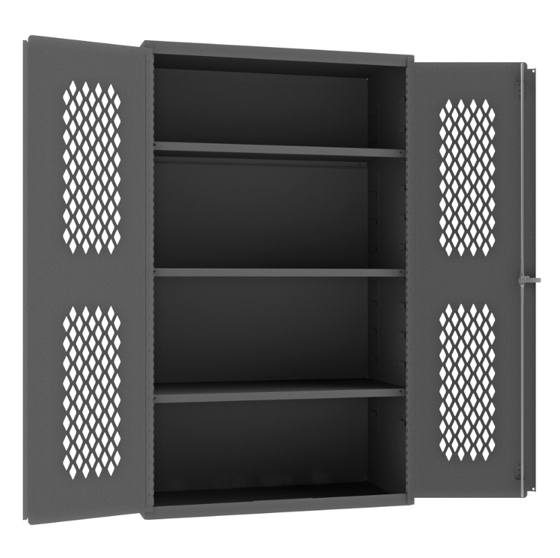 Durham EMDC-362472-95 Ventilated Shelves Cabinet, 14 Gauge, 3 Shelves, 36 X 24 X 72