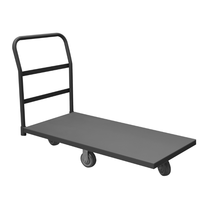 Durham EPTD18325PU95 Platform Truck, Diamond Pattern Casters, 1400 Lbs. Capacity, 18 X 32