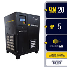 Load image into Gallery viewer, EMAX ERI0050001 5HP 1PH 20CFM Fixed Speed Industrial Rotary Screw Compressor-Cabinet Only -60,000 HR pump life