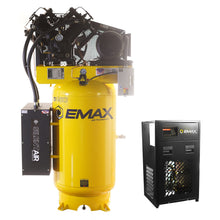 Load image into Gallery viewer, EMAX ESPR10V080V3PK-230 10HP 80-Gal Silent Industrial Air Compressor Package w/ Air Dryer