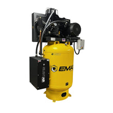 Load image into Gallery viewer, EMAX ESPR15V120Y3-460 Silent Air Industrial 15HP Air Compressor – 38 CFM, 3-Phase 460V, 120-Gal Vertical, Pressure Lube Pump, Auto Drain &amp; Aftercoolers