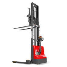 Load image into Gallery viewer, MechMaxx 2640lbs Lithium-ion Electric Straddle Stacker, 118" Lift, Adjustable Legs &amp; Forks, F26-118S
