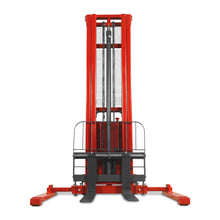 Load image into Gallery viewer, MechMaxx 3300lbs Semi-Electric Straddle Stacker, 138" Lift, Adjustable Legs &amp; Forks, S33-138S