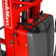 Load image into Gallery viewer, MechMaxx 3300lbs Semi-Electric Straddle Stacker, 138" Lift, Adjustable Legs &amp; Forks, S33-138S