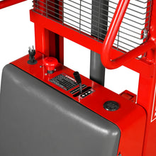 Load image into Gallery viewer, MechMaxx 3300lbs Semi-Electric Straddle Stacker, 138" Lift, Adjustable Legs &amp; Forks, S33-138S