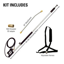 Load image into Gallery viewer, Simpson 80470 18 ft Telescoping Pressure Washer Wand, 4000 PSI @ 8.0 GPM, Cold Water, with 20-in. Extension, M22 QC Adapter &amp; Harness