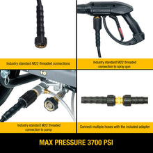 Load image into Gallery viewer, DEWALT 5/16" x 40' 3700 PSI Pressure Washer Hose, M22 x M22 with Adaptor - 80491