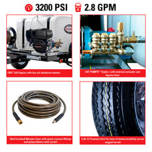Load image into Gallery viewer, Simpson Mobile Trailer TRSA3228162 3200 PSI @ 2.8 GPM CRX® 225 CAT® Triplex Cold Water Gas Pressure Washer Trailer