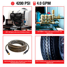 Load image into Gallery viewer, Simpson Mobile Trailers TRSB4240162 4200 PSI @ 4.0 GPM CRX® Engine CAT® Triplex Cold Water Gas Pressure Washer Trailer 49-State