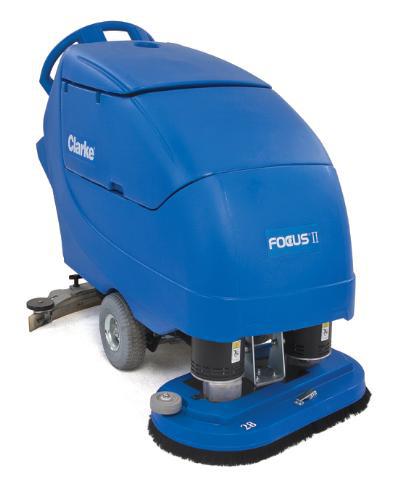 Clarke 05404A FOCUS® II Disc 28 312 Automatic Floor Scrubber Ah maint-free (AGM) batteries, onboard charger, pad holder