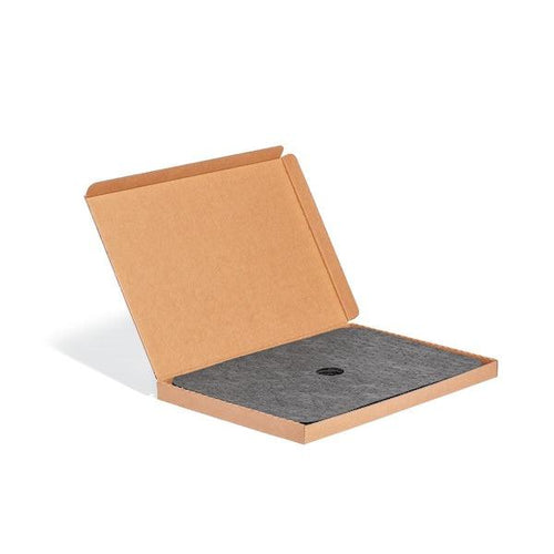 Sorbent Pad, 2 gal, 17 in x 24 in, Universal, Gray, Polypropylene