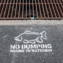 Load image into Gallery viewer, Storm Drain Stencil, White, PK3