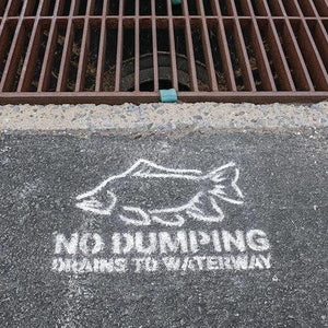 Storm Drain Stencil, White, PK3