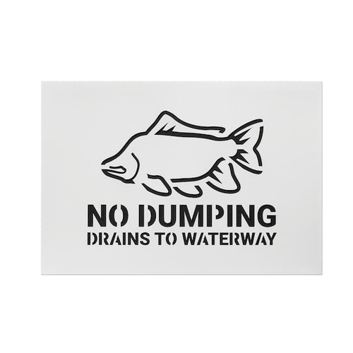 Storm Drain Stencil, White, PK3