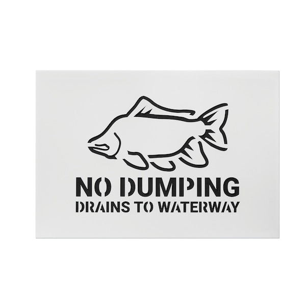 Storm Drain Stencil, White, PK3