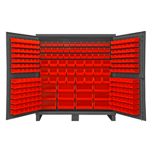 Durham HDC72-240-1795 Cabinet, 12 Gauge, 240 Red Bins, 72 X 24 X 78