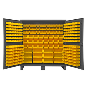 Durham HDC72-240-95 Cabinet, 12 Gauge, 240 Yellow Bins, 72 X 24 X 78