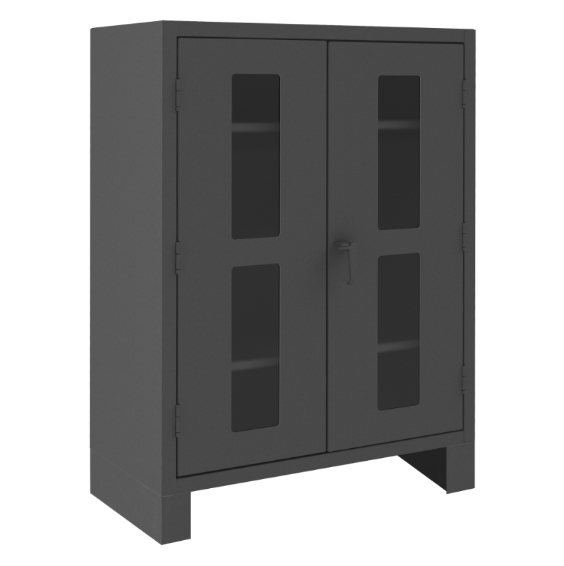 Durham HDCC244866-3S95 Clearview Cabinet, 12 Gauge, 3 Shelves, 48 X 24 X 66