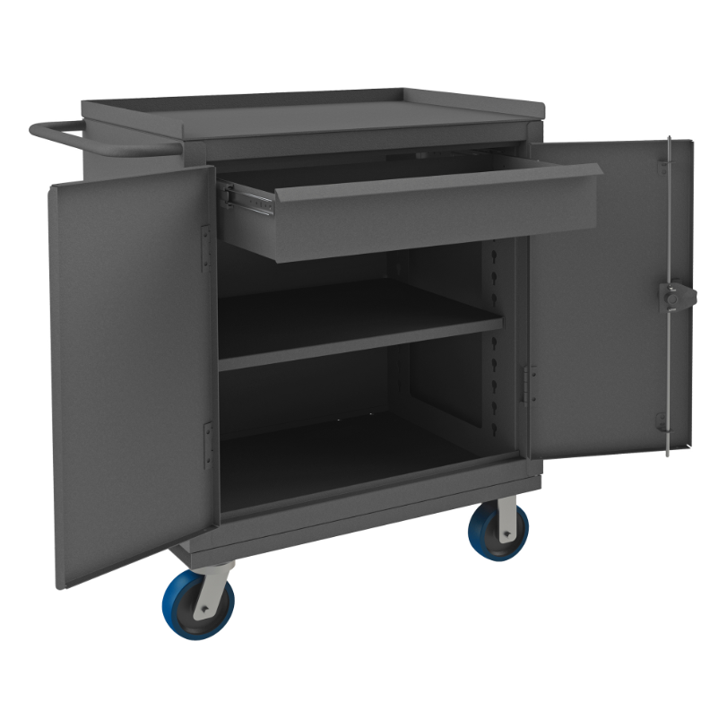 Durham HDCM243647-1T95 Heavy Duty Mobile Bench Cabinet, 1 Shelf, 1 Drawer, 24-1/8 X 42-5/16 X 46-3/4