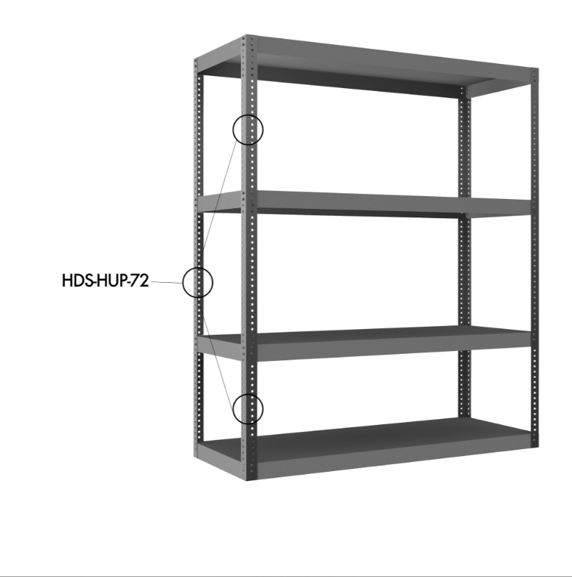 Durham HDS-HUP-72 Upright For 72″ High Units