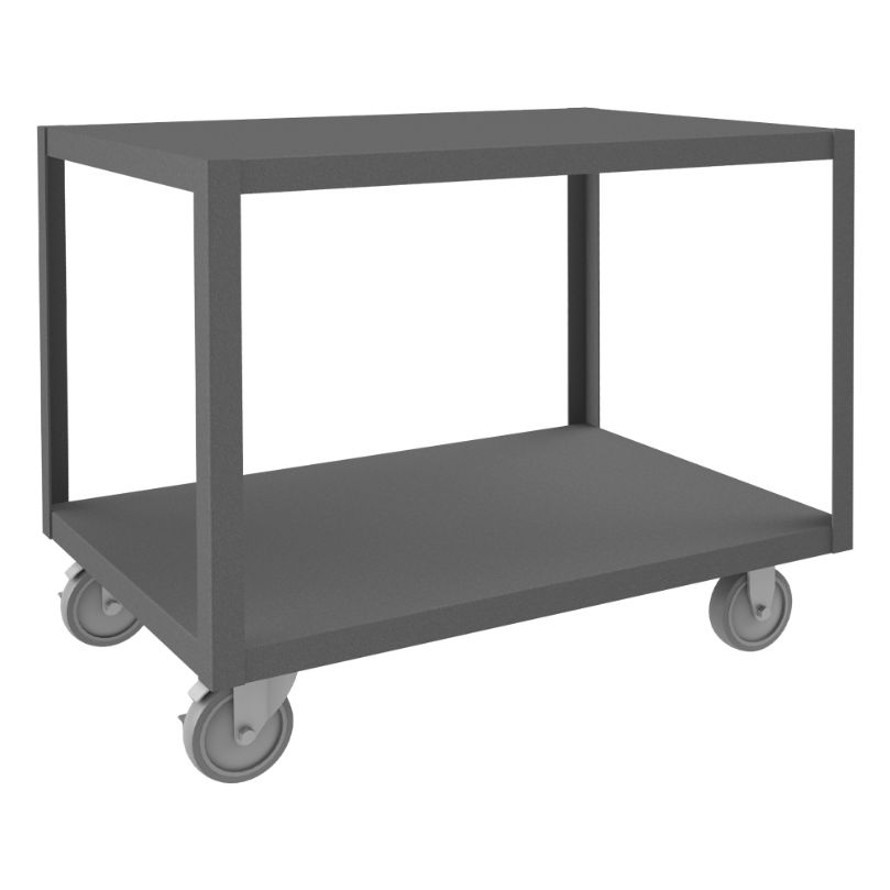 Durham HMT-2448-2-4SWB-95 High Deck Portable Table, 2 Shelves, 24-1/4 X 48-1/4 X 30-1/16