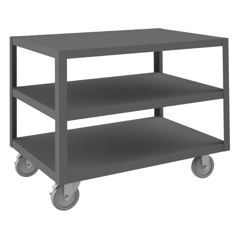 Durham HMT-2448-3-95 High Deck Portable Table, 3 Shelves, 24-1/4 X 48-1/4 X 30-1/16