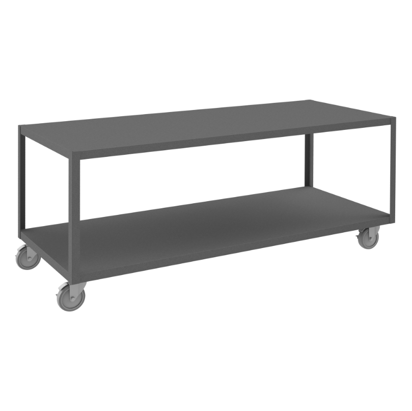 Durham HMT-2460-2-4SWB-95 High Deck Portable Table, 2 Shelves, 24-1/4 X 60-1/4 X 30-1/16