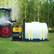 Load image into Gallery viewer, MechMaxx 4000 PSI 4 GPM ZONSEN E-Start Engine Hot Water Pressure Washer Skid Mounted with 245 Gal Tank, HPW40DBT