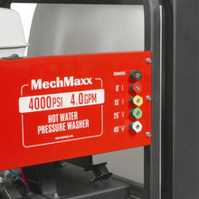 Load image into Gallery viewer, MechMaxx 4000 PSI 4 GPM HONDA E-Start Engine Hot Water Pressure Washer Skid Mounted with 245 Gal Tank, HPW40HBT