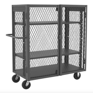 Durham HTL-2448-DD-2AS-95 Mesh Truck, 2 Adjustable Shelves, 24 X 48, 2000 Lbs. Capacity