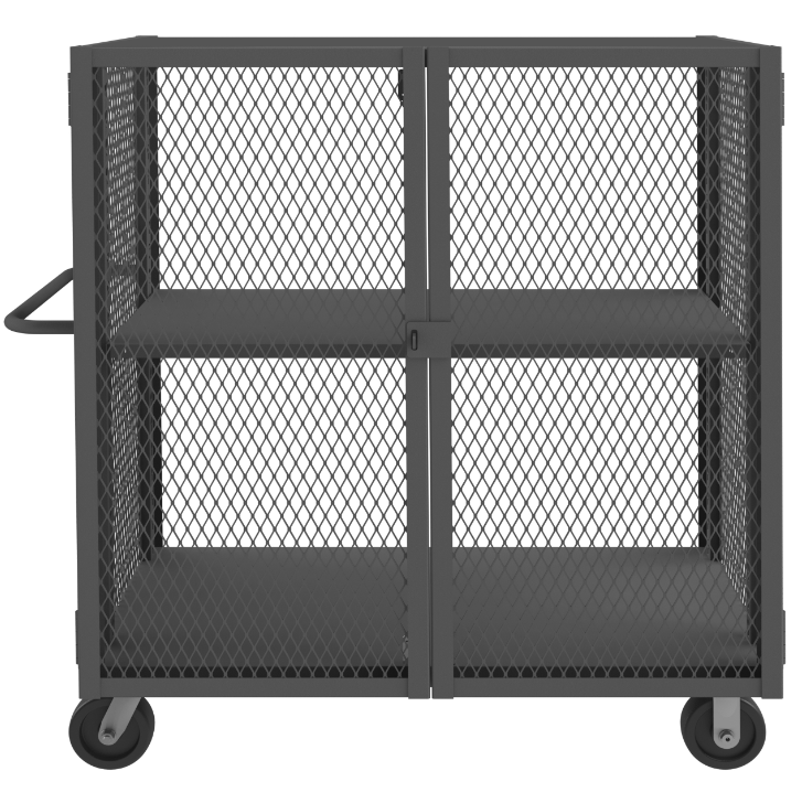 Durham HTL-3048-DD-1AS-95 Mesh Truck, 1 Adjustable Shelf, 30 X 48, 2000 Lbs. Capacity