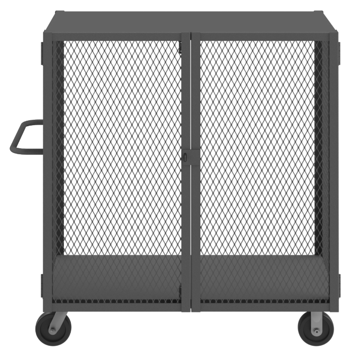 Durham HTL-3048-DD-95 Cage Truck, Low Deck, Pad Lockable, 30 X 48, 2000 Lbs. Capacity