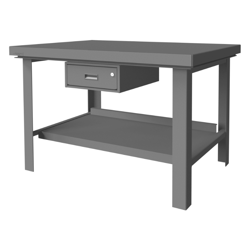 Durham HWB-3648-177D-95 Extra Heavy Duty Workbench, 1 Drawer, 1 Bottom Shelf, 48 X 36 X 34