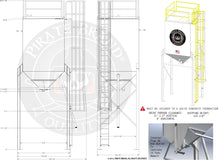 Load image into Gallery viewer, Pirate Brand 888-1107-72504PB Removable 42" Hand Railings W/Toe Kick Only For 725 Cu. Ft. Storage Hopper (Factory Installed) – Replaces Schmidt (Axxiom) 1107-725-04
